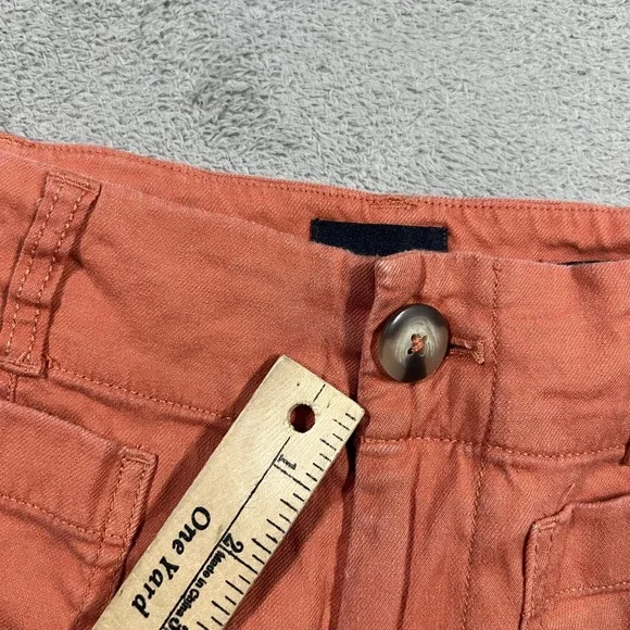 Maeve Pants Womens 27 The Colette Wide Leg Patch Pockets High Rise Cropped Linen - Picture 6 of 14